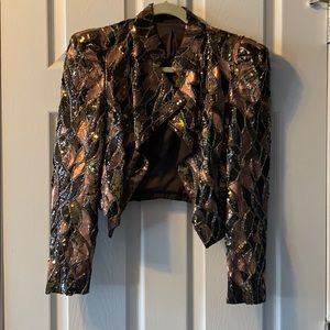 Alice & Olivia Sequin Moto Jacket